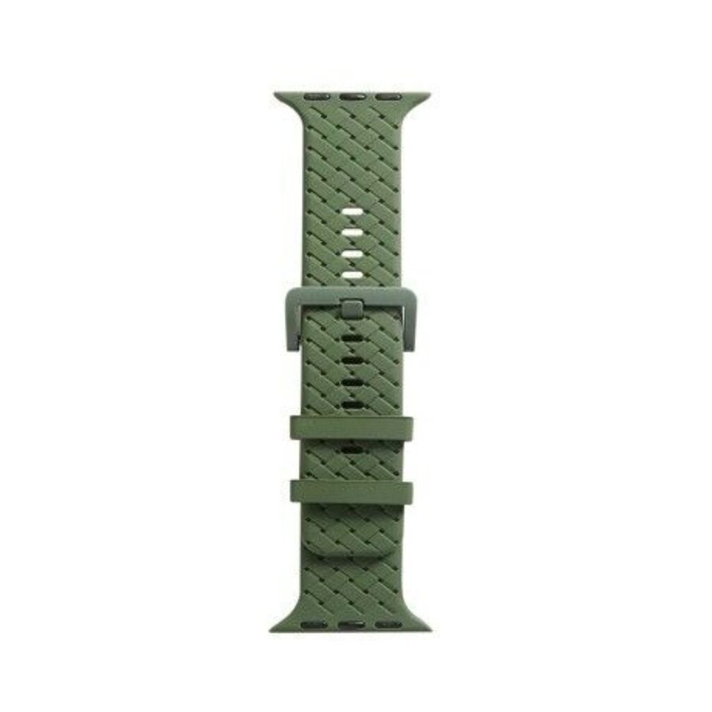MALLA RELOJ MODS-767 SILICONA TRENZADA 42 - ST - VERDE